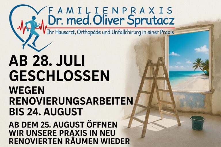 Renovierungsarbeiten 28.07.2025-24.08.2025